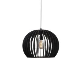 Luminária Teto tipo Pendente em MDF - Completa - Cor: Preta - 9