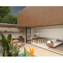 Painel Externo Liso Angelim Ouro em Wpc 11,2 X 1,6 X 290cm - 2