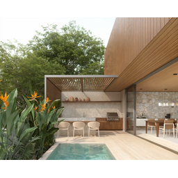 Painel Externo Liso Angelim Ouro em Wpc 11,2 X 1,6 X 290cm - 3
