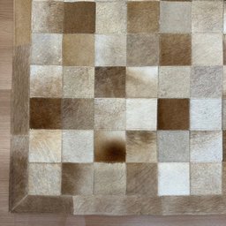 Tapete de Couro Tons Bege 100x150 Placas 10cm Quadriculado - 3