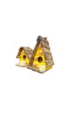 Ver imagem 6 de Kit Casinha e Chalé Amarelo de Passarinho com Comedouro Feitos de Madeira- Decoração - Casa - Jardim