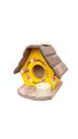 Ver imagem 5 de Kit Casinha e Chalé Amarelo de Passarinho com Comedouro Feitos de Madeira- Decoração - Casa - Jardim