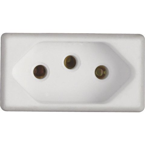 Kit 8 Modulo Tomada 2p T Tramontina 20 a 250 V Branco
