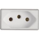 Ver imagem 1 de Kit 8 Modulo Tomada 2p T Tramontina 20 a 250 V Branco