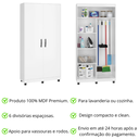 Ver imagem 3 de Armario Multiuso Organizador Clean 2 Portas 100% Mdf Branco