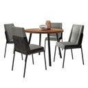 Ver imagem 4 de Conjunto Mesa de Jantar Redonda + 4 Cadeiras Estofadas Np