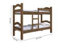 Ver imagem 3 de Cama Beliche Abs 100% Mdf com Estrado em Madeira e Escada Lateral Cor Jequitiba Ja