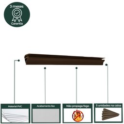 Rodateto Pvc 8mmx38mmx3,00m 5 Un Azn - Mogno - 8