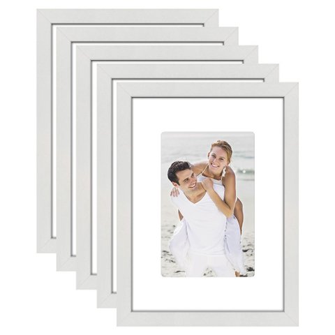 Kit 5 Porta Retrato 21x15 Quadro com Paspatur Fotos 15x10
