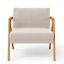 Poltrona Decorativa para Pietra com Estrutura de Madeira L02 Linho Cru - Lyam Decor - 3 Poltrona Decorativa para Pietra com Estrutura de Madeira L02 Linho Cru - Lyam Decor - 3