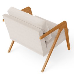 Poltrona Decorativa para Pietra com Estrutura de Madeira L02 Linho Cru - Lyam Decor - 7 Poltrona Decorativa para Pietra com Estrutura de Madeira L02 Linho Cru - Lyam Decor - 7