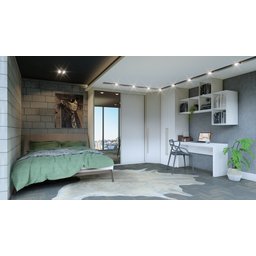 Guarda Roupa Modular 2 Portas com Gavetas MDF 90 cm Lotus Belmax:Branco - 7