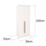 Guarda Roupa Modular 2 Portas com Gavetas MDF 90 cm Lotus Belmax:Branco - 5