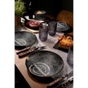 Ver imagem 3 de Kit Prato Raso Tramontina Churrasco Carbon em Porcelana 25 cm 4 Peças