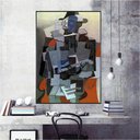Ver imagem 4 de Quadro Pablo Picasso Arlequim Tocando Guitarra:60x40 cm/BRANCA