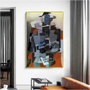 Ver imagem 6 de Quadro Pablo Picasso Arlequim Tocando Guitarra:60x40 cm/BRANCA