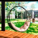 Ver imagem 2 de Cadeira Balanço Suspenso Lua Nova em Corda Náutica