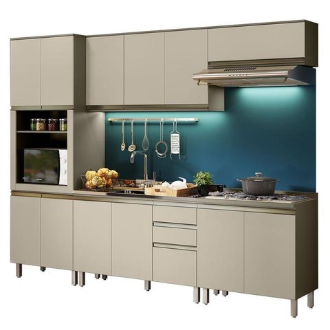 Cozinha Modulada Connect 5 Peças Duna/cristal com Torre Quente - Móveis Henn