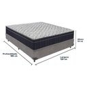Ver imagem 3 de Conjunto Cama Box Viúvo Colchão Airtech D45 Extrafirme Cinza
