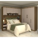 Ver imagem 1 de Guarda Roupa Dormitório Modulado Paris Casal 1,38 M Canto Reto - Roupeiro Luciane M02:cinnamon