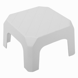 Mini Banqueta Plástica Branca 20 X 30cm Bf2 Astra Reforçada Resistente até 140kg