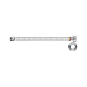 Engate Extensível 3 em 1 para Água Fria/quente e Gás Censi 30cm 1/2" / 3/4" com Canopla Branco 7572-