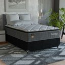 Ver imagem 1 de Cama Box Viúva + Colchão Comfort Class Pillow Top 128x188 Cinza/suede Preto