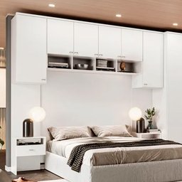 Guarda Roupa Aéreo 5 Portas Modulado 100% MDF Setiba Móveis Rimo Branco ii - 3