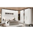 Ver imagem 4 de Guarda Roupa Aéreo 5 Portas Modulado 100% MDF Setiba Móveis Rimo Branco ii