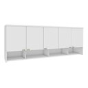 Ver imagem 1 de Guarda Roupa Aéreo 5 Portas Modulado 100% MDF Setiba Móveis Rimo Branco ii