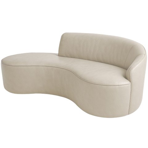 Sofá Curvo 2 Lugares 150cm Eron Braço Esq. Corano Off White - Nexta Casa