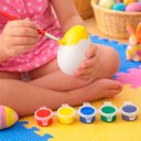 Ver imagem 2 de Ovos Coelhos Páscoa para Colorir Pintar com Pincel Kit 30pçs