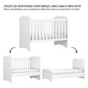 Ver imagem 2 de Berço Americano Mini Cama Mel e Cômoda Infantil Duda Branco Brilho com Colchão Gazin - Phoenix