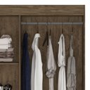 Ver imagem 7 de Guarda Roupa Solteiro 82cm 3 Portas Zeno Castanho Wood Z17 - Mpozenato