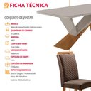 Ver imagem 3 de Mesa de Jantar Yasmin 180cm Tampo MDF Vidro Canto Copo com 6 Cadeiras Lorena
