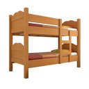 Ver imagem 1 de Kit Quarto Beliche Madrid + Roupeiro Domus Max 4 Portas 3 Gavetas com 2 Colchões - Nature/Off-White