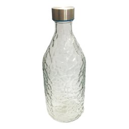 Garrafa De Vidro 1100ml Tampa Inox Para Água Licor Whisky - 1