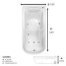 Banheira Retangular Excalibur com Hidro - 127v - 2