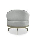 Ver imagem 4 de Poltrona Decorativa Giratória Orgânica Glamour Boucle com Mesinha Acoplada Cinza Loja Sheep