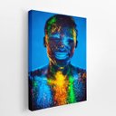Ver imagem 2 de Homem com Tinta Neon Colorida Quadro Canvas 140x90cm