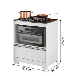 Balcão para Cooktop 4 Bocas com 1 Gaveta Nt3110 Notável - 5