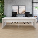 Ver imagem 1 de Mesa Auxiliar Lateral para Escrivaninha Dupla com Painel Smart 120x120cm Yescasa Branco