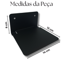 Ver imagem 6 de 6 Suportes de Parede para Livros Design Flutuante Aço Alta Resistência Preto