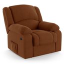 Ver imagem 1 de Poltrona do Papai Reclinável Melim Elétrica Led Massagem Veludo Terracota Fh1
