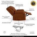 Ver imagem 6 de Poltrona do Papai Reclinável Melim Elétrica Led Massagem Veludo Terracota Fh1