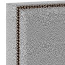 Ver imagem 6 de Cabeceira Box Casal Com Tachas 140 cm Vicenza L02 Bouclê Cinza - Lyam Decor