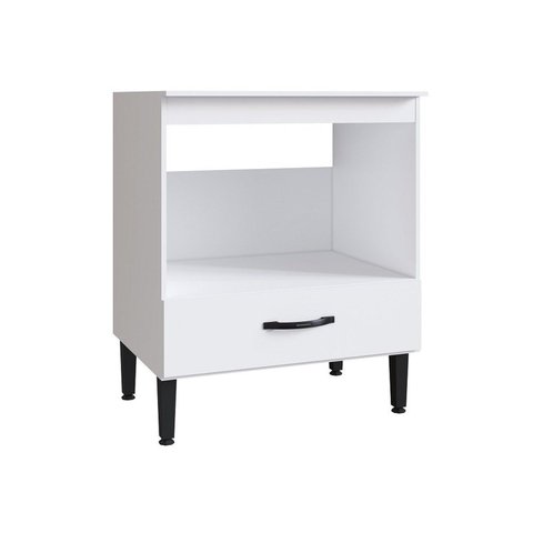 Balcão para Cozinha com Tampo 1 Porta Light Branco