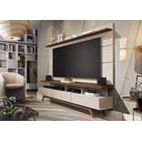 Ver imagem 2 de Rack com Painel Para Sala Vivare Wood 1.8 Tv 72 Pol. - 3 Gav:Off White/Freijó