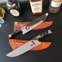 Ver imagem 5 de Faca Caçador Perdiz Perdigueiro Picanheira 10' Aço Inox 420c Churrasco Artesanal Cabo Munição