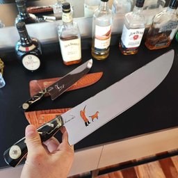 Faca Caçador Perdiz Perdigueiro Picanheira 10' Aço Inox 420c Churrasco Artesanal Cabo Munição - 7
